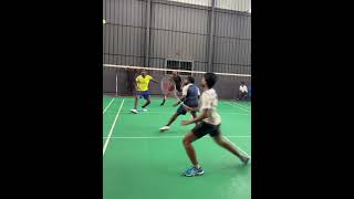 How Racquet Broken…  Badminton  Power Smash [upl. by Puritan862]