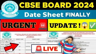 CBSE DATESHEET is Finally out 😱🔥 CBSE urgent News 🥰  board exam 2024 [upl. by Nuawaj]