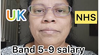 UK NHS ലെ band 5 മുതൽ 9വരെ ഉള്ളവരുടെ സാലറി in pounds and Indian Rs youtubevideos ukvlog uknurse [upl. by Burnard]