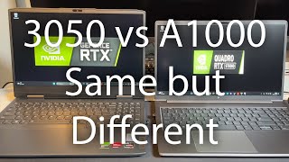 Mobile RTX 3050 6G vs RTX A1000 6G  Same but different [upl. by Eldridge]