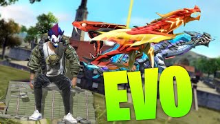 EVO GUNS ONLY CHALLENGE ON FREE FIRE  RJ ROCK [upl. by Atsyrk]