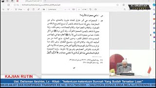 🔴LIVEUst Delisman Ibrahim Lc  Kitab  quotKetentuanKetentuan Sunnah Yang Sudah Tersebar Luasquot [upl. by Benia]