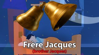 ♫ Frère Jacques DormezVous ♫ Nursery Rhyme in French ♫ Lyrics ♫ Learn French ♫ [upl. by Ierna358]