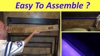 Durable Bed Frame Furnulem Platform Bed with LED Lights Easy To Assemble  Review [upl. by Htrag]