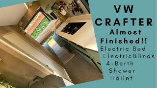 VW Crafter Campervan Conversion  Van Tour  Electric Lift Bed 4 Berth with Shower MWB [upl. by Cinimmod166]