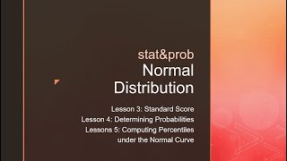 20220225 Statistics amp Probability M2 Normal Distribution Lesson 35 [upl. by Eenerb]