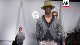 Armanis latest menswear show attracts actors musicians and film directors [upl. by Arihs840]