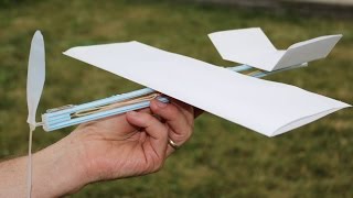 How to Make a Rubber Band Plane Out of Paper  Very EASY [upl. by Akcinahs]