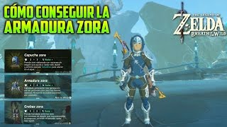 COMO CONSEGUIR ARMADURA ZORA 🐟 COMPLETA  LEGEND OF ZELDA BREATH OF THE WILD [upl. by Ahsap228]