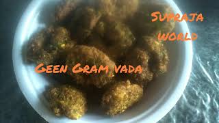 Crispy Green Gram Vada పేసరపప్పు గారేలు [upl. by Ayanet642]