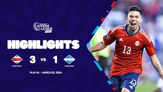 Highlights  Costa Rica vs Honduras  202324 Concacaf Nations League Playin [upl. by Zelle]