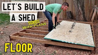 How to build a storage shed  Floor  Part 1  Plans available [upl. by Benilda]