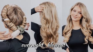 Overnight Blowout EASY heatless curls [upl. by Schlessinger279]