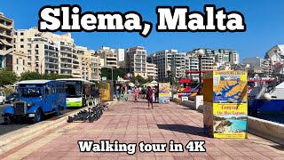 Walking tour around the most touristic city in Malta  Sliema [upl. by Toille]