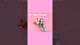 How to make Easy Tissue Paper Flowers DIY Paper Craft Tutorial [upl. by Aroda35]