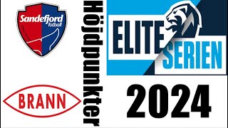 Sandefjord Football 22 SK Brann Høydepunkter  Highlights amp Goals  Eliteserien 2024 [upl. by Anallese343]