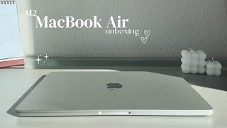 unboxing my new MacBook Air M2 silver ✨📦  disappointed I didn’t expect THIS [upl. by Akayas346]