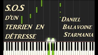 SOS dun terrien en détresse  Daniel Balavoine Piano Synthesia [upl. by Nelyt]