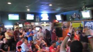 Landon Donovan goal vs Algeria  American Outlaws Des Moines sings Over There [upl. by Ynnelg]