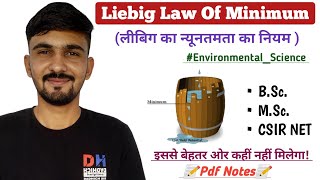 Liebigs Law Of Minimum  Limiting Factor  Environmental Science  Ecology  By Dadhich Sir [upl. by Anihc]