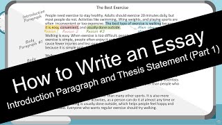 How to Write an Essay Introduction Paragraph with Worksheet [upl. by Aserehc]