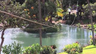 Maui Zipline at the Maui Tropical Plantation [upl. by Nayra405]