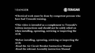 Terasaki ACBAir circuit breaker rack out procedure [upl. by Ochs]