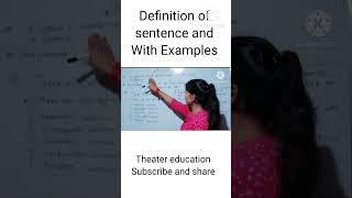 What is the definition Sentence  its kinds and With Examples viral video Shorts Tricks [upl. by Onibag]