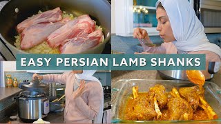 PERSIAN BRAISED LAMB SHANKS make buttery soft lamb shanks using a pressure cooker  IMPRESS GUESTS [upl. by Fita]