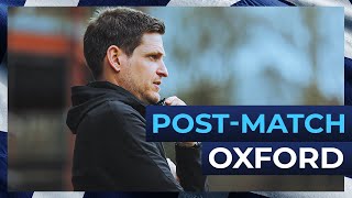 Oxford City PostMatch Interview with Andy Cooper [upl. by Justinn]