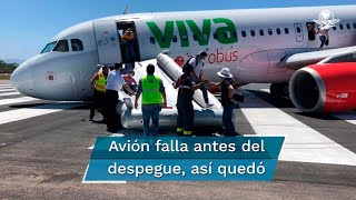 Así quedó el avión de Viva Aerobus que reportó una falla en Puerto Vallarta [upl. by Goar454]