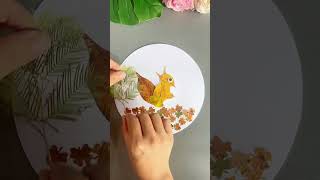 Use autumn leaves to make little squirrels in the forest Leaf stickers Parentchild crafts Au [upl. by Basham]