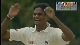 Nuwan Zoysa Hattrick  Srilanka tour Zimbabwe 2nd test Harare 1999  DIilshan hundred  Cricket News [upl. by Ellehcen231]