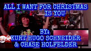 WOW Blind reaction to Kurt Hugo Schneider amp Chase Holfelder  All I Want For Christmas Is You [upl. by Nnaassilem]