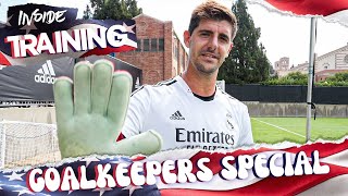 Thibaut Courtois training routine  Real Madrid  Goalkeepers [upl. by Phyllida921]