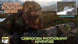 WINTER WILDLIFE PHOTOGRAPHYSCOTTISH MOUNTAIN HARES MICRO ADVENTURE [upl. by Suehtomit945]