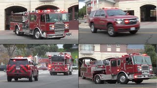 FULL HOUSE Hayward Fire Dept Engine 1 Truck 1 amp Battalion 1 Responding [upl. by Ginsberg158]