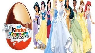 HUEVOS KINDER SORPRESA PRINCESAS DISNEYKINDER SURPRISE EGGS DISNEY PRINCESS [upl. by Allsun519]