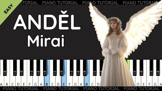 Anděl  Mirai piano tutorial  jak hrát  klavír  akordy  české písničky  Synthesia  MIDI [upl. by Ioj]