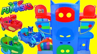 PJ MASKS HQ HEADQUARTERS CATBOY GEKKO OWLETTE ROMEO LUNA GIRL NIGHT NINJA PLAYSET TOYS [upl. by Towbin]