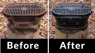 Cast Iron Grill Restoration [upl. by Aehsel]