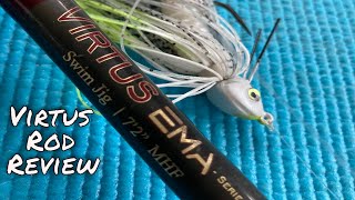 Virtus Jewel 72quot EMA Red Diamond Swim Jig Rod Review [upl. by Hepsibah]