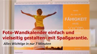 Fotokalender selbst gestalten  einfach und vielseitig Auch als Collage [upl. by Edana]