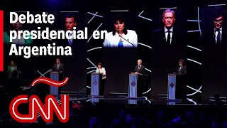 Resumen del debate presidencial en Argentina 2023 entre Massa Milei Bullrich Schiaretti y Bregman [upl. by Aihsat]