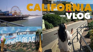 CALIFORNIA VLOG  A day in Santa monica beach amp Venice beach [upl. by Dorothee]