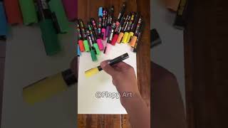 How To Draw Using Posca Markers Tutorial shorts [upl. by Shae]