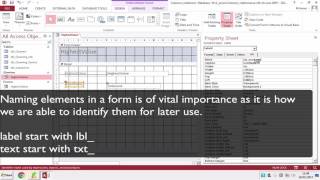 BTEC 2016 UNIT 2 SAM 2 Creating a Data Entry Form Part 1 [upl. by Ynobe]