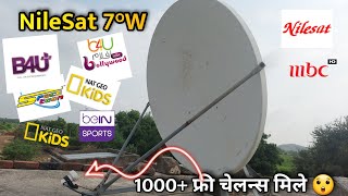 Nilesat Satellite 7W  How To Set and Scan Frequencies  Latest Updates 1000 Channels [upl. by Raclima]