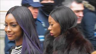 Justine SKYE attends Balmain show  Paris 2 march 2018 Fashion Week  mars PFW [upl. by Mandi]