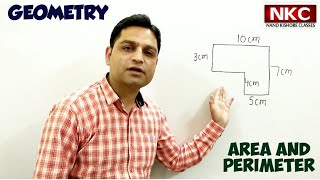 Area and Perimeter of Shapes  Geometry  Concept Clarification  Easy way of Solution [upl. by Aitram778]